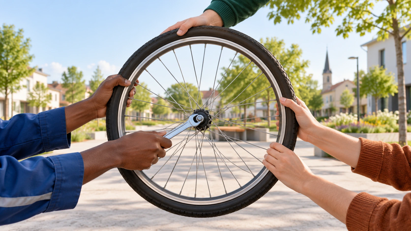Trois vélos, trois organisations
